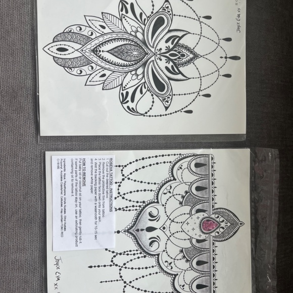 2 sets of 2 x thigh tattoos (stick-on) - Picture 2 of 2